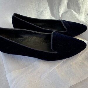 Van Eli Navy Velvet loafers - Size 7